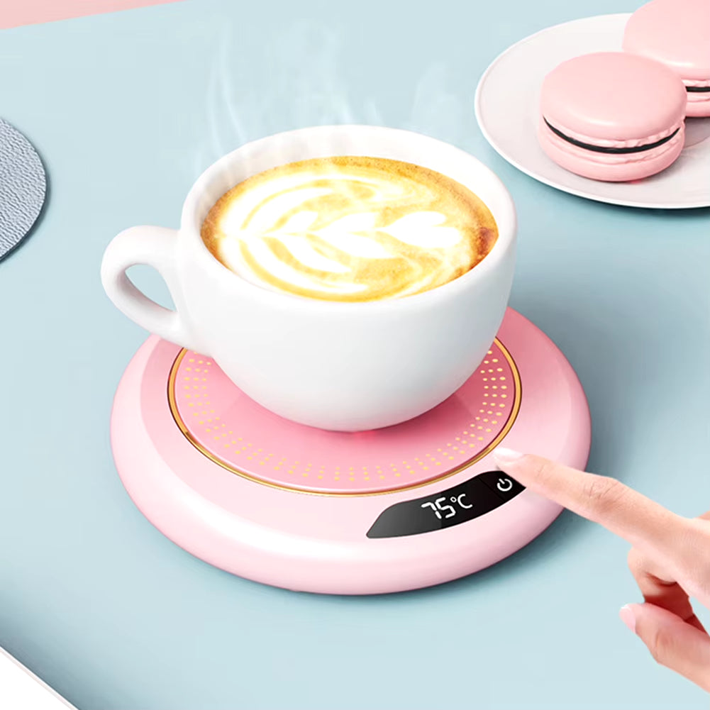 Coffee Mug Warmer 3 Temperature Setting Thermostat Coaster USB Plug Smart Coffee Cup Warmer for Heating Coffee Beverage Milk Tea