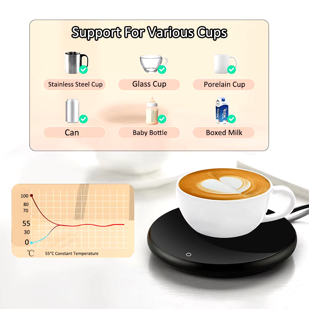 Cup Heater USB Coffee Mug Warmer Electric Milk Tea Cup Heating Coaster Cup Warmer for Home Office USB Desk Cup Warmer